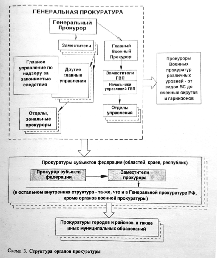 Структура органов прокуратуры